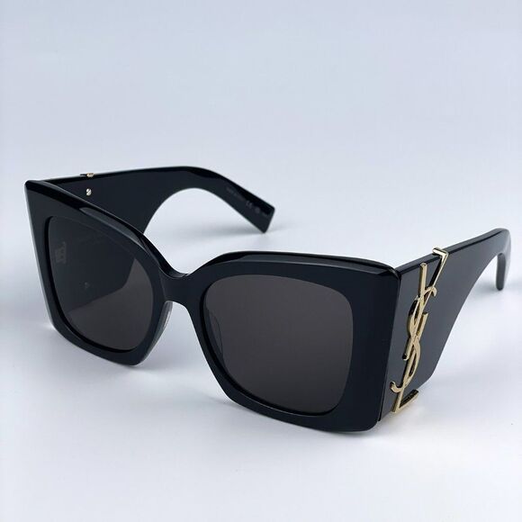 NEW Saint Laurent SLM119 BLAZE 001 Black Grey Oversized Cat Eye Women Sunglasses main image 12